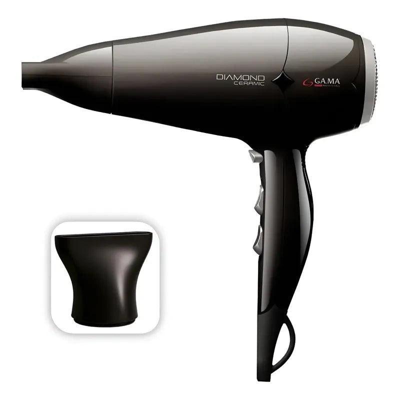 Secador De Pelo Gama Diamond St Bk 220 Ion 2300 Watts Color  Negro