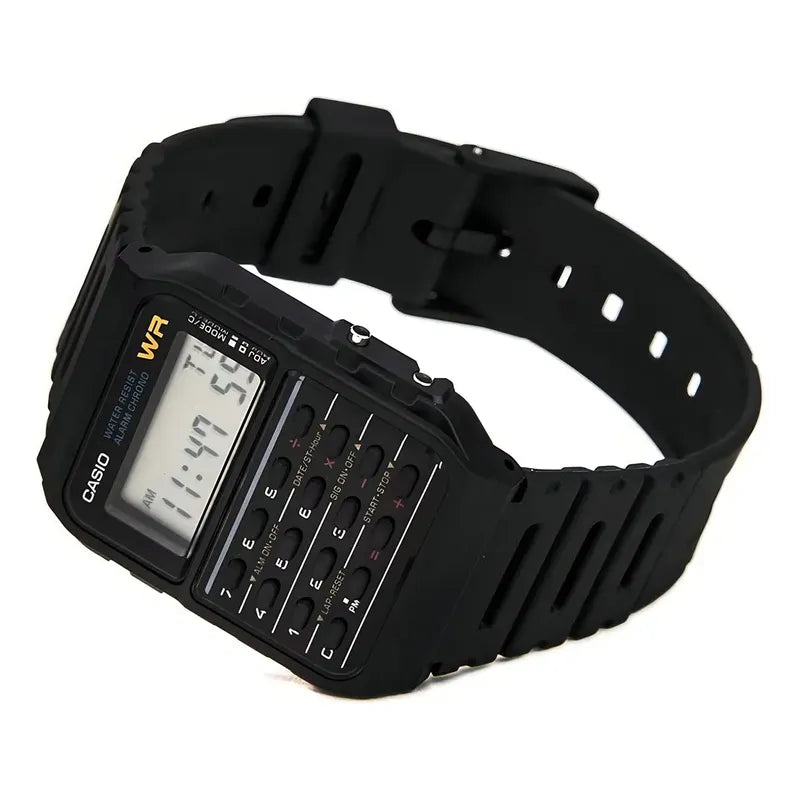 Reloj Casio Databank Ca-53w-1z Para Hombre, Correa Negra Negro