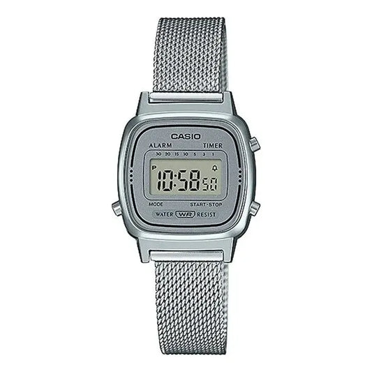 Reloj Casio Digital Dama / La-670wem-7 Plateado