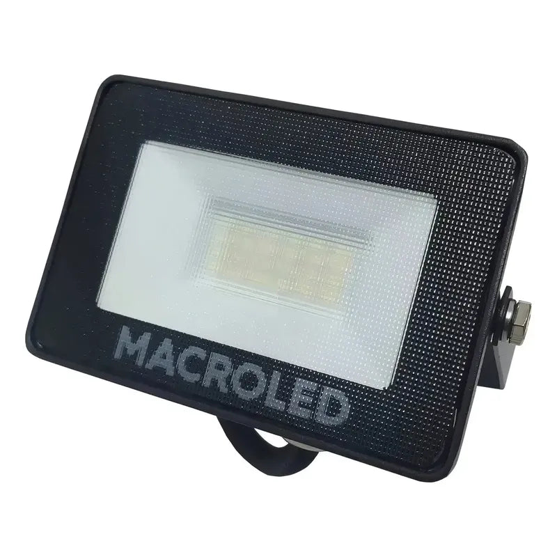 Reflector Proyector Led Exterior 30w Luz Dia Negro Blanco Frío