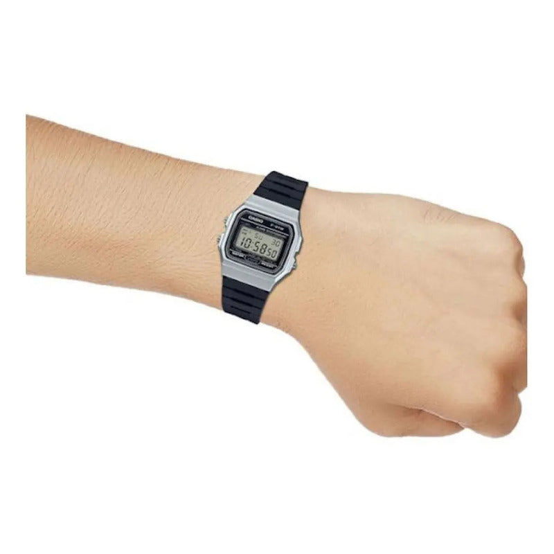 Reloj Casio Vintage F91wm-7adf Negro Gris Plateado