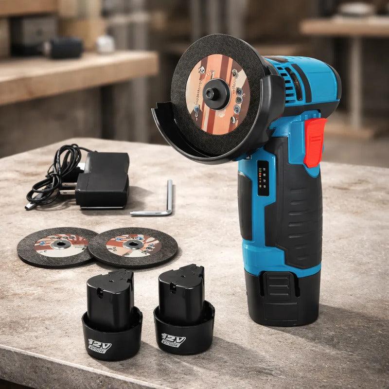 Mini Cortadora Amoladora Inalámbrica +2 Baterías 12v