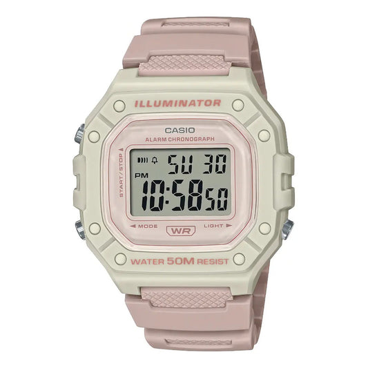 Reloj Digital Casio W-218hc-4a2vdf Para Mujer Blanco Gris