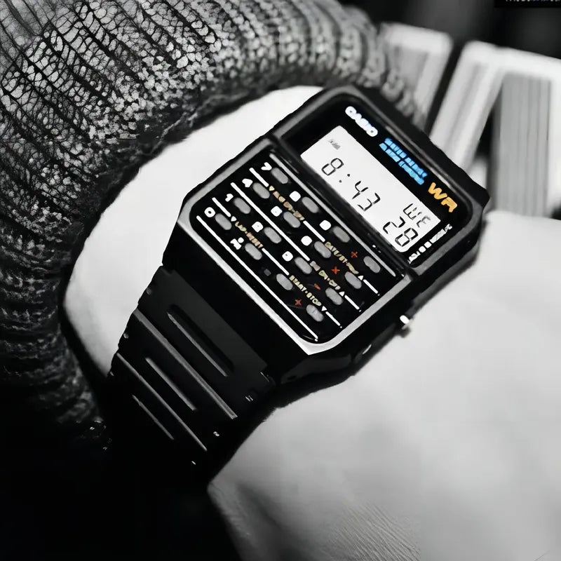 Reloj Casio Databank Ca-53w-1z Para Hombre, Correa Negra Negro