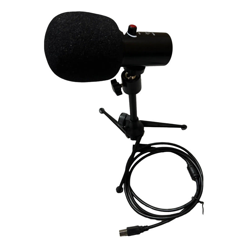 Micrófono Condenser Récord Studio Usb Genérico Negro