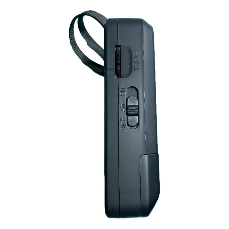 Mini Radio Portátil Am Fm Recargable Con Salida Para Audífonos Negro