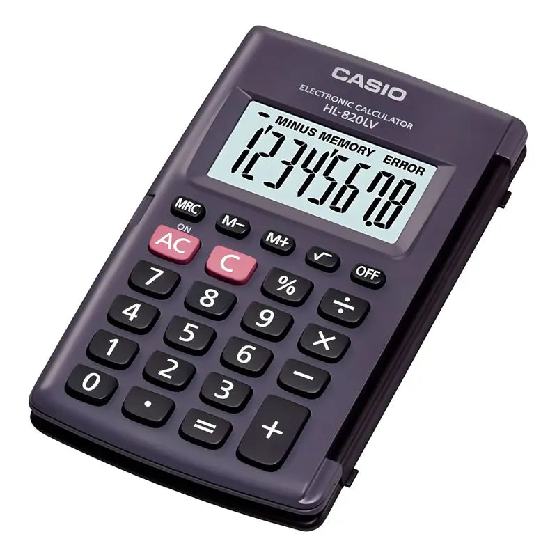 Calculadora De Bolsillo Casio Hl-820lv 8 Digitos /3gmarket Color Negro
