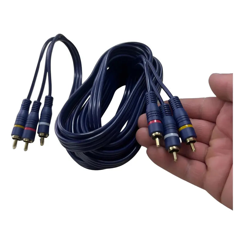 Cable Rca 3 X 3 Macho Macho Audio Video 5 Mts