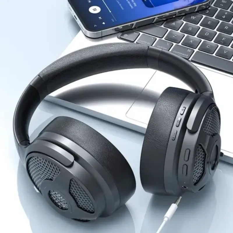 Audífonos Inalámbricos 40 Horas Over-ear 2en1 Vidvie Audioim Negro