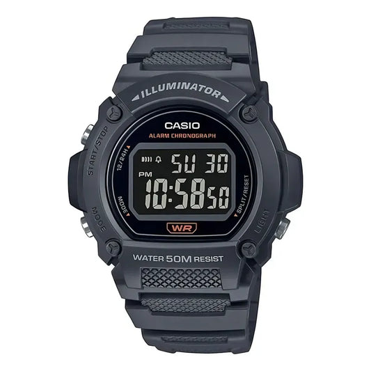 Reloj Casio W219h-8bvdf Digital Hombre Correa - Fondo 8b Grafito Negro