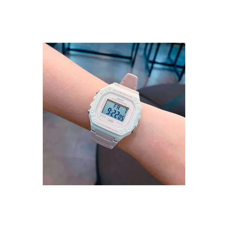 Reloj Casio W-218hc-4a2v Unisex - Digital Blanco Gris