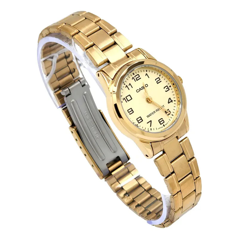 Reloj Mujer Casio Ltp-v001g-9budf Dorado 9b