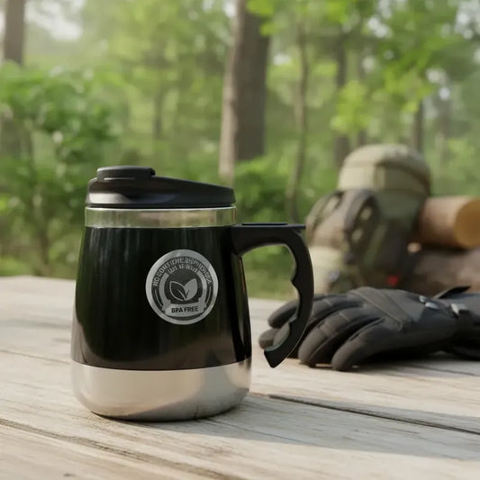 Taza Mug Termico Termo Keep Outdoor 400 Ml Negro