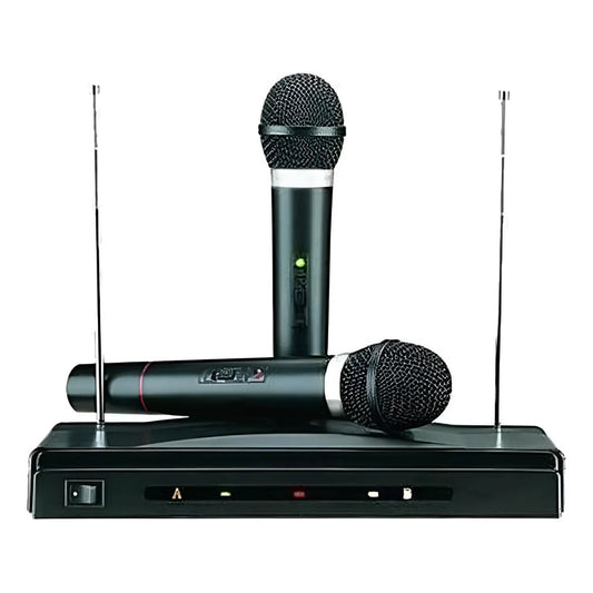 Kit De 2 Micrófonos Inalámbricos Vhf Con Transmisor De 10 M