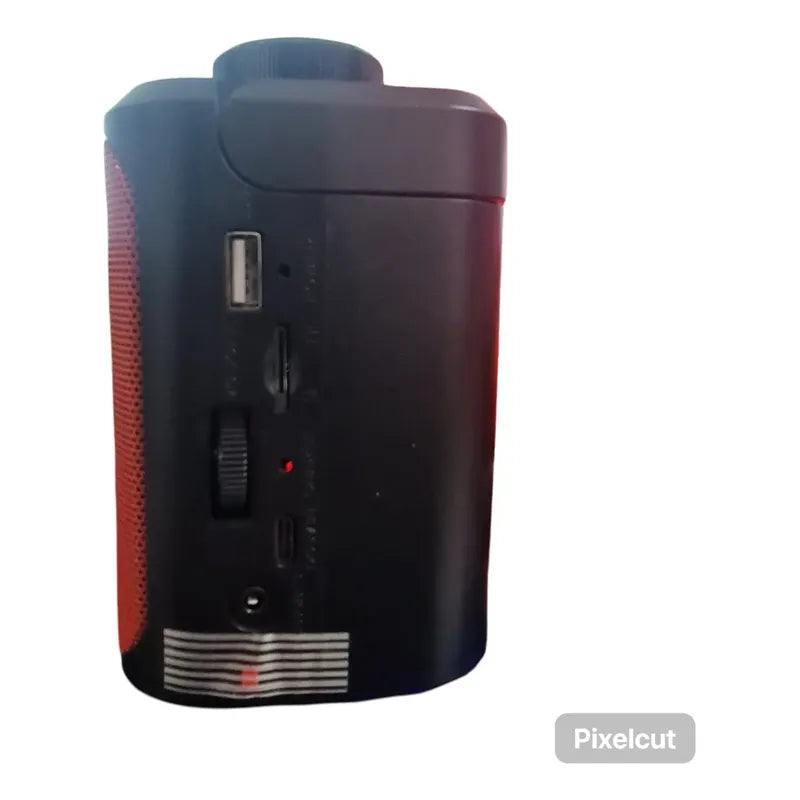 Radio Solar Epe Portátil Con Linterna Y Bluetooth Am/fm Rojo