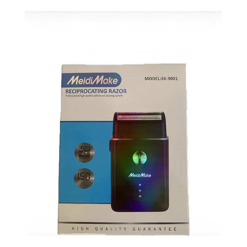 Afeitadora Eléctrica Portátil Para Hombre Inalámbrica Con Carga Usb Negro