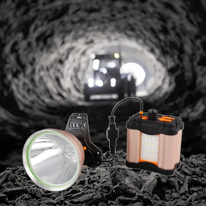 Foco Linterna Led De Caza Camping Minería Dp-p98 Color Negro
