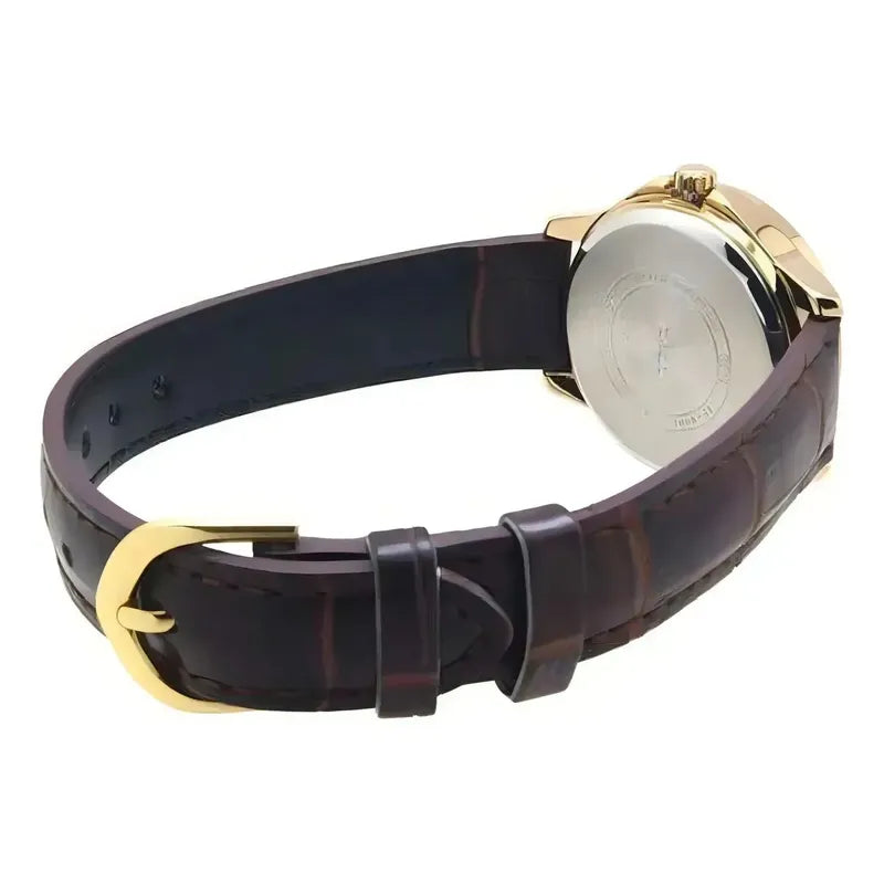 Reloj Casio Ltp-v004gl-9a Mujer Correa Marrón Dorado Dorado Ltp-v004gl-9a