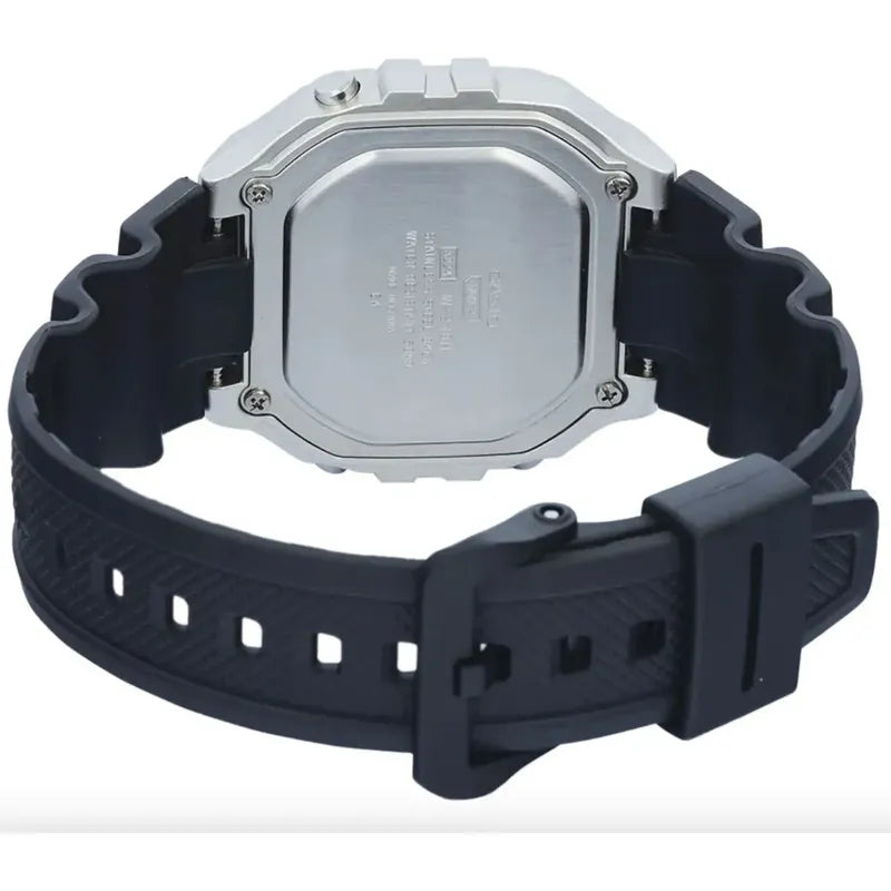 Reloj Casio W-218hm-7a Resina Hombre Plateado Negro