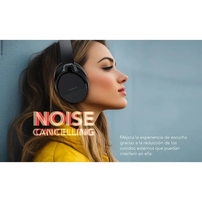 Audífonos Bluetooth Aiwa Táctil Noise Cancelling Aw-anc2040 Color Negro