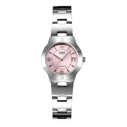 Reloj Casio Ltp-1241d-4a Mujer Plateado Rosa