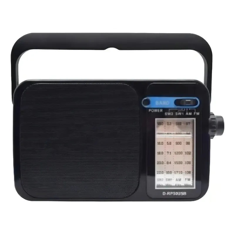Radio Portátil Am Fm Sw1 Sw2 Usb Bluetooth Linterna Meidimake Negro