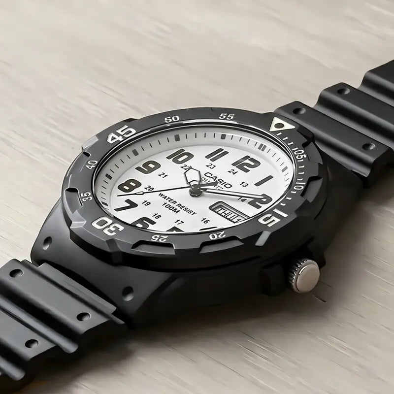 Reloj Hombre Casio Mrw-200h-7bv Análogo Color De La Correa Negro 1b