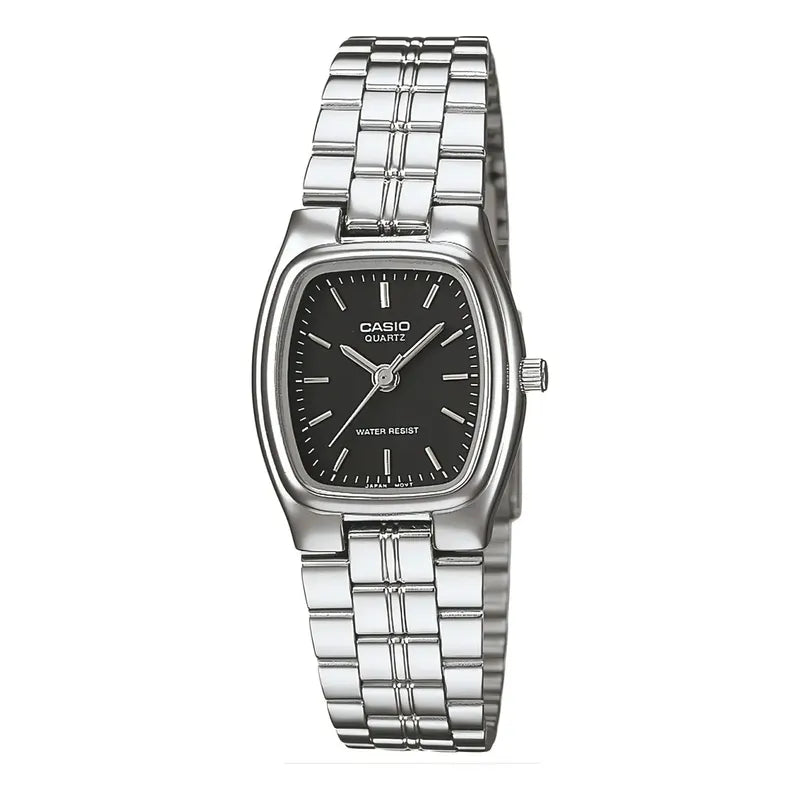 Reloj Casio Mujer Ltp-1169d-1ardf Plateado Negro