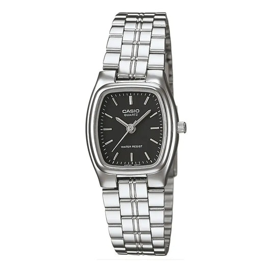 Reloj Casio Mujer Ltp-1169d-1ardf Plateado Negro