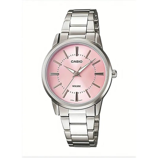 Reloj Casio Dama Ltp-1303d-4avdf Plateado Rosa