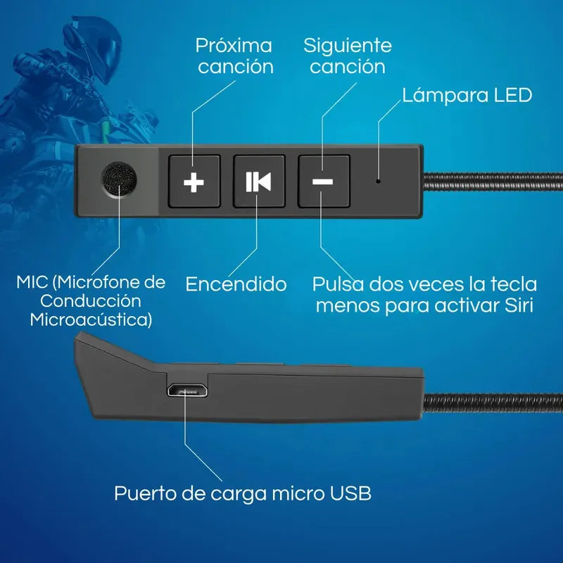 Audífonos Auriculares Inalámbrico Para Casco Motocicleta
