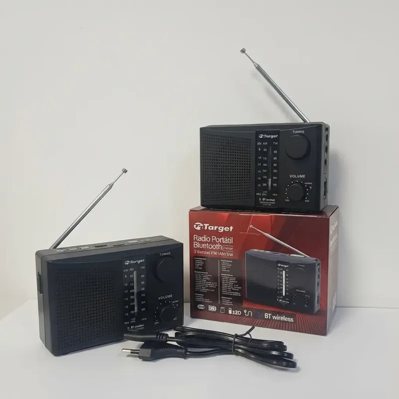 Radio Portátil Target Bluetooth Usb Am/fm/sw Negro Conexión Sd Cf15