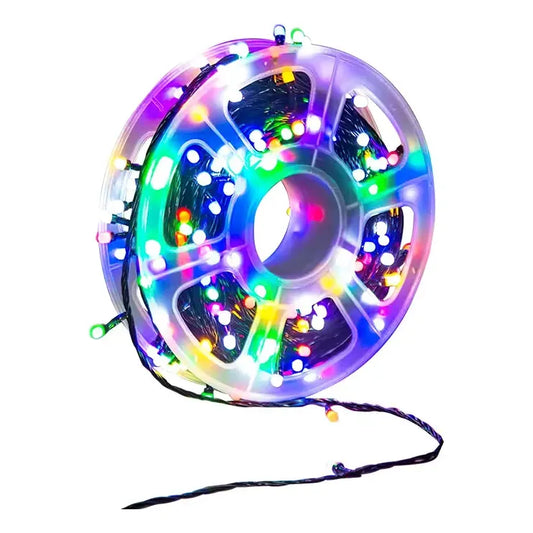 Rollo De Luces Navidad Guirnalda Led Multicolor 48 Metros Multicolor