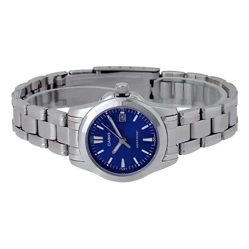Reloj Casio Ltp-1215a-2a2df Cuarzo Mujer Plateado