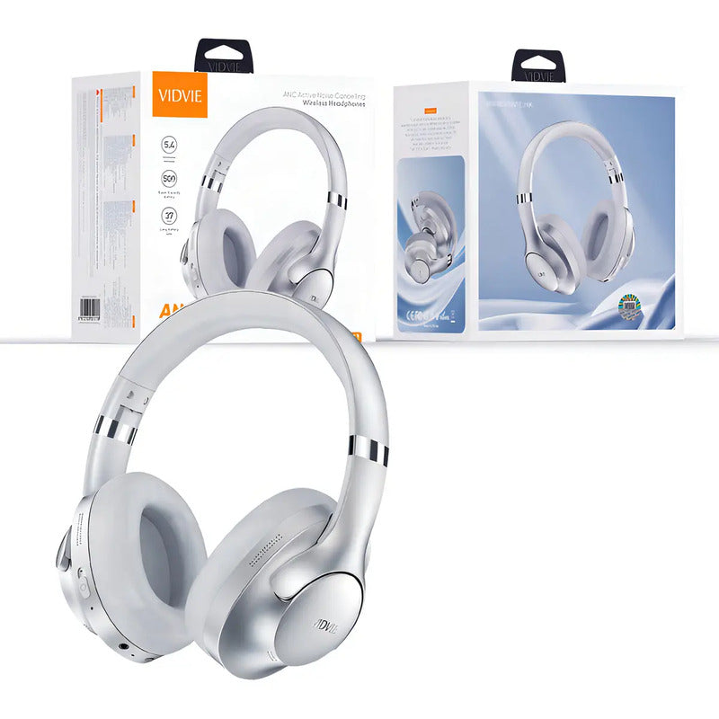 Auriculares Inalámbricos Anc 500mah Vidvie Bbh2113 Color Gris