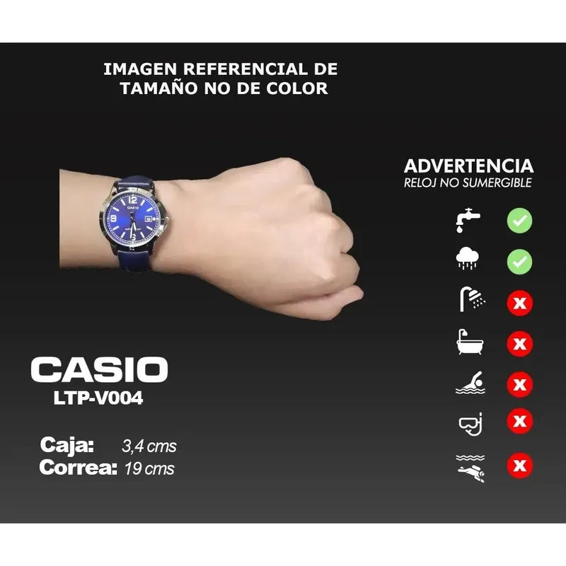 Reloj Casio Mujer Ltp-v004gl-7audf Café