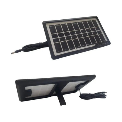 Kit Emergencia Camping Solar 3 Ampolletas Linterna+radio Mp3 Color Negro