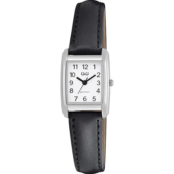 Reloj Q&q Moda Modelo: Q44c-011py Negro Plateado Blanco