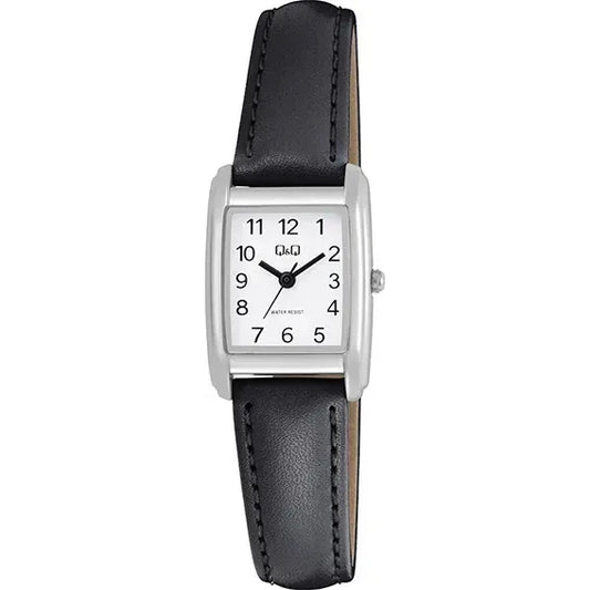 Reloj Q&q Moda Modelo: Q44c-011py Negro Plateado Blanco