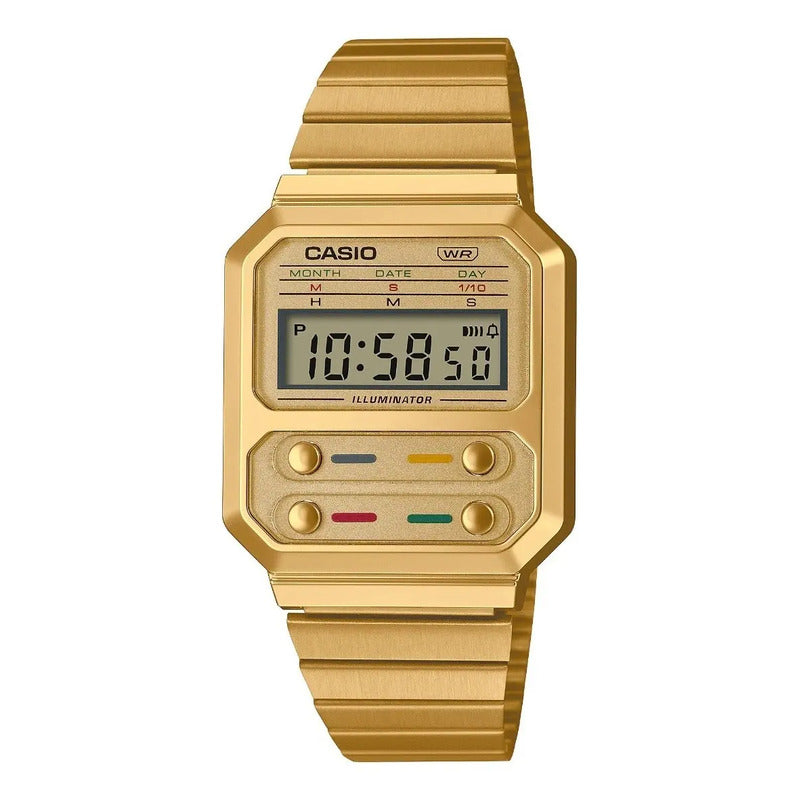 Reloj Casio Vintage A100weg-9adf Dorado