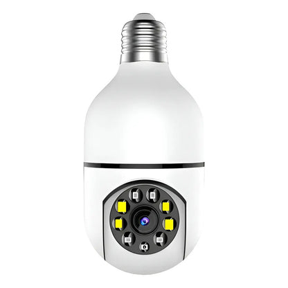 Camara De Seguridad Red Inalambrica 360° Tipo Ampolleta Blanco