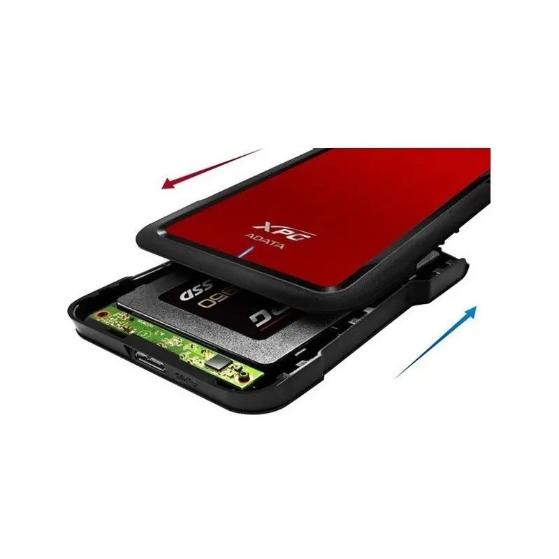 Carry Disk De 2.5  Adata Usb 3.1 Aex500u3-crd Color Rojo