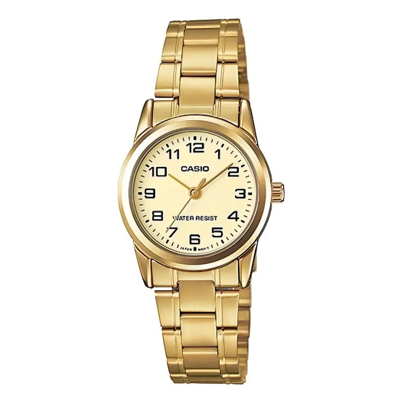 Reloj Mujer Casio Ltp-v001g-9budf Dorado 9b