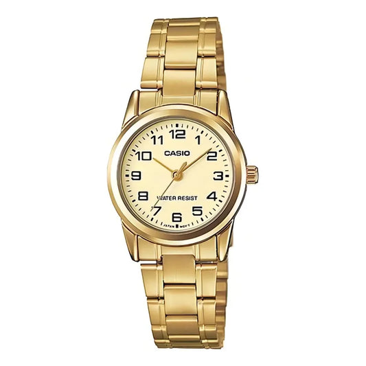 Reloj Mujer Casio Ltp-v001g-9budf Dorado 9b