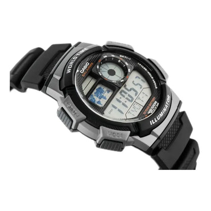 Reloj Pulsera Digital Casio Ae-1000w-1b Con Correa De Resina Color Negro