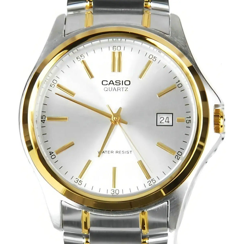 Reloj Análogo Casio Mtp-1183g-7adf Fechador Silver Gold Hombre