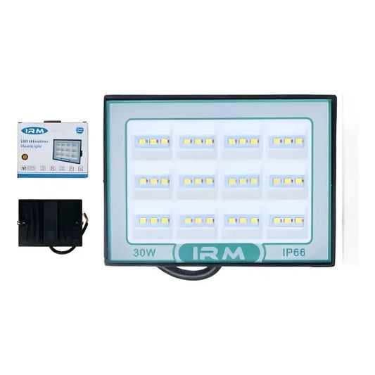 X 2 Reflectores Proyector Luz Led 30w Ip66 Luz Fria 6500k Negro Blanco Frío