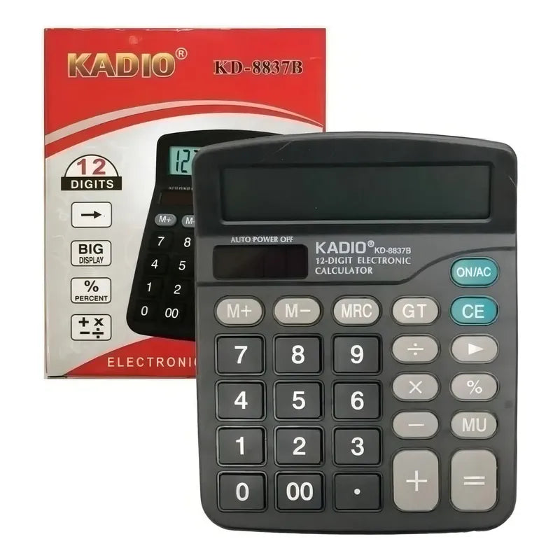 Calculadora Kadio 8837 B Color Negro