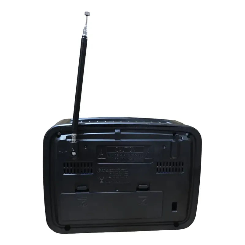 Rádio Portátil Retrô Vintage Am Fm Bluetooth Usb Rx-bt455s Marron Con Rojo