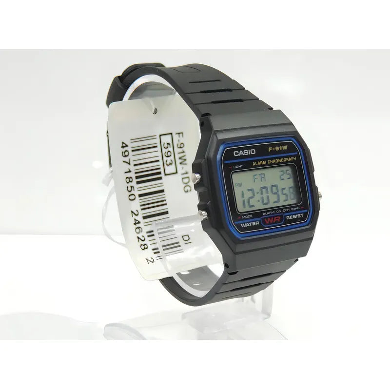 Reloj De Pulsera Casio Collection F-91 De Cuerpo Color Negro Gris